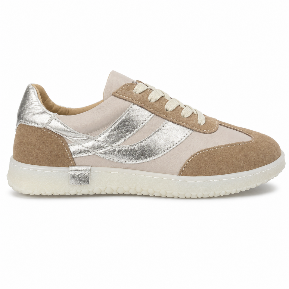 7068 Kadın Sneaker Vizon Multi Hakiki Deri
