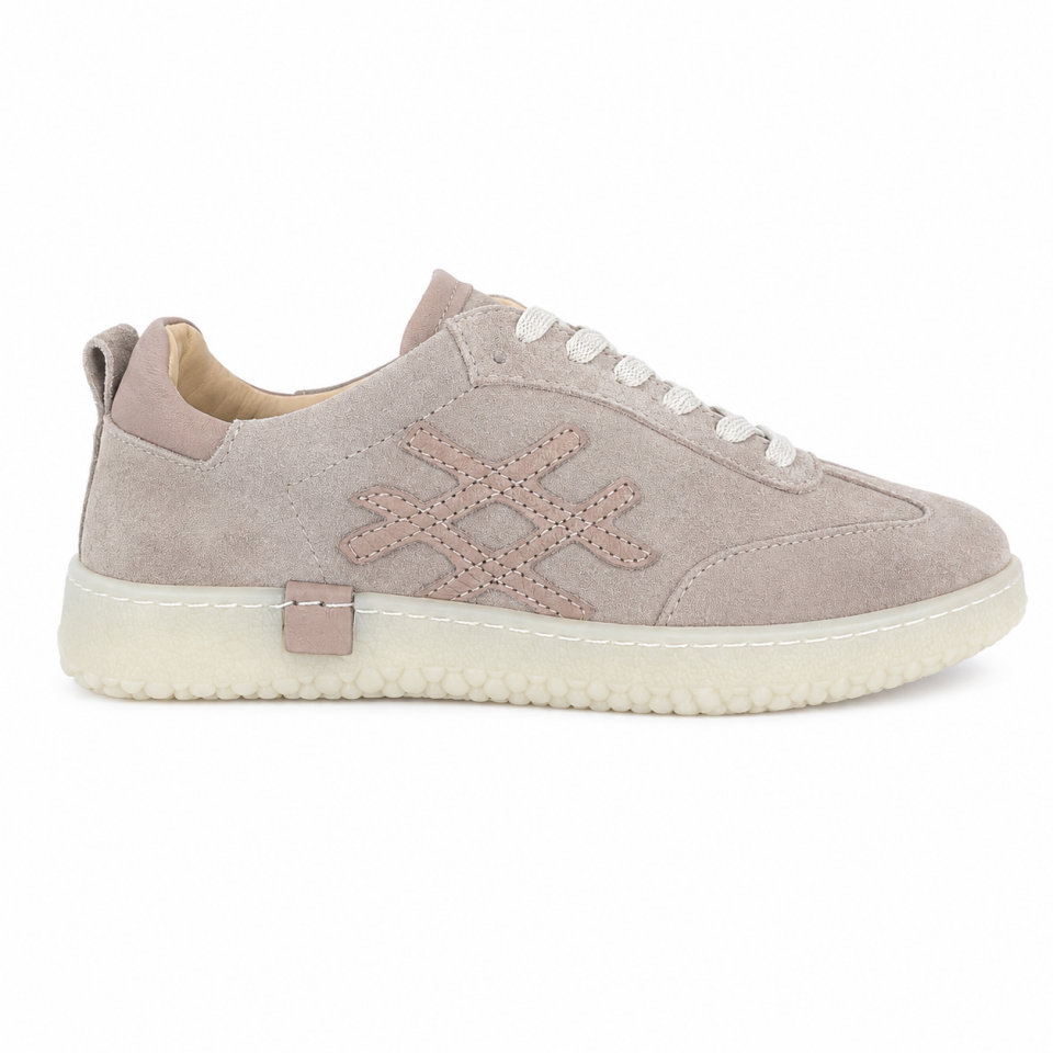 7115 Kadın Sneaker Vizon  Süet Hakiki Deri