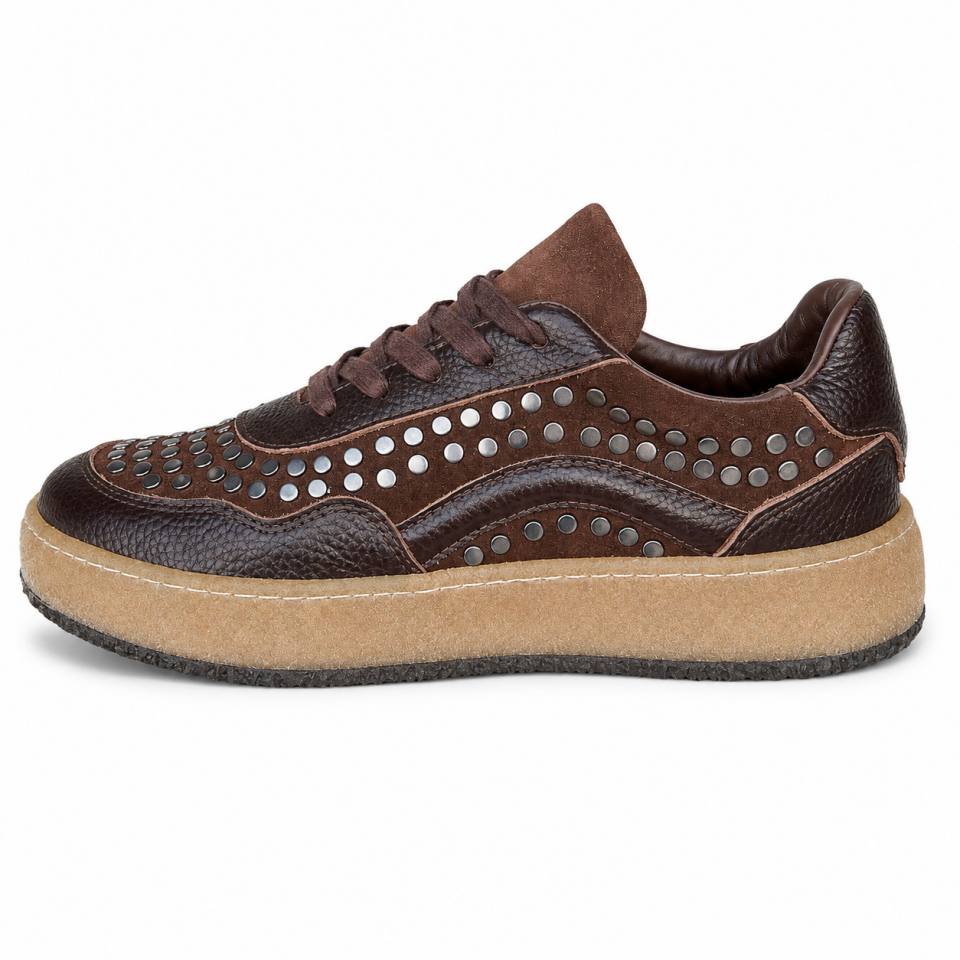 6905 Kadın Sneaker Kahve Hakiki Deri