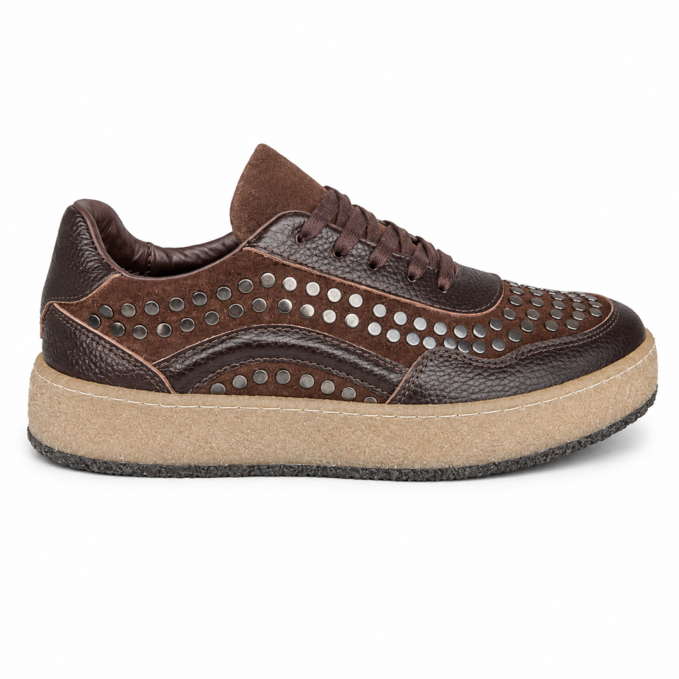 6905 Kadın Sneaker Kahve Hakiki Deri