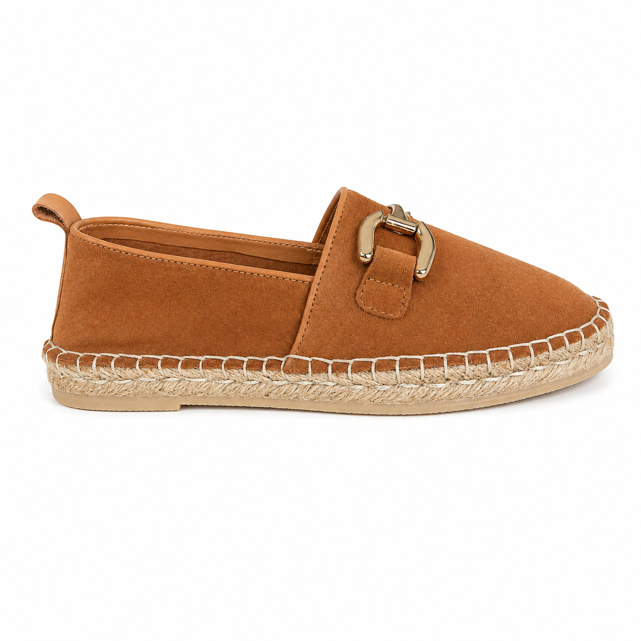90 Kadın Espadril Taba Süet Hakiki Deri