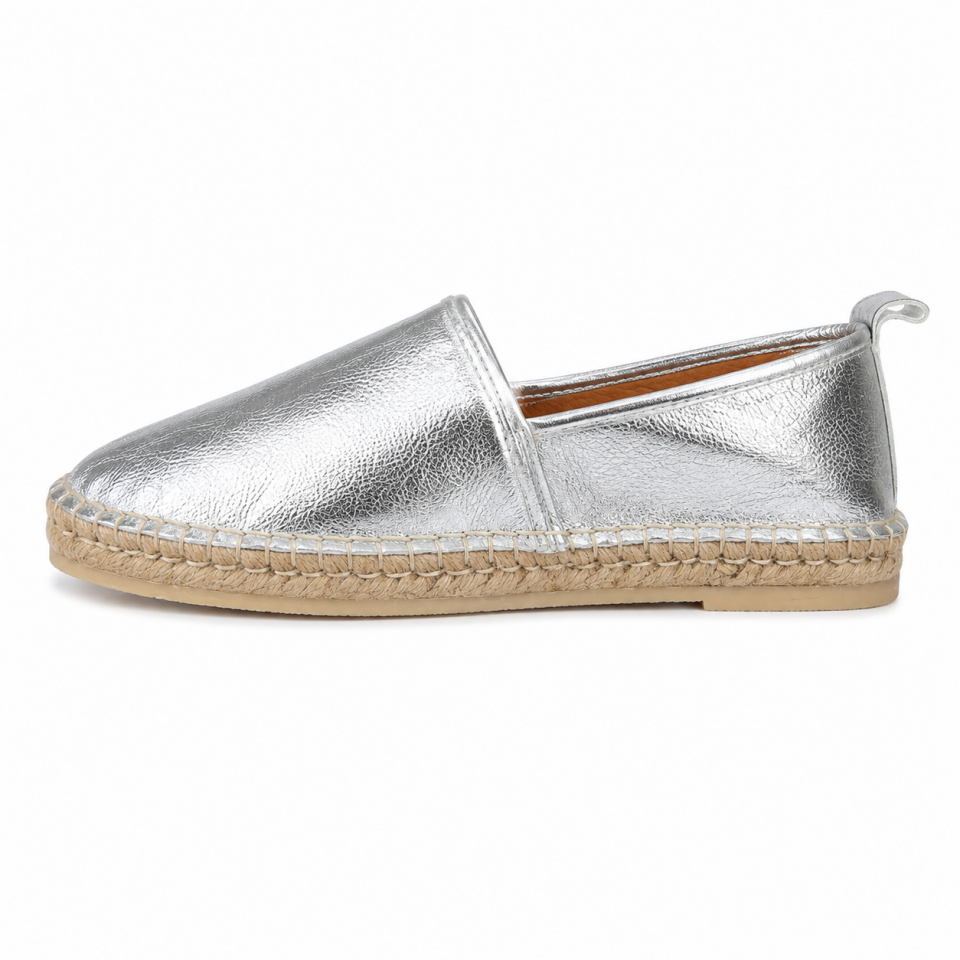 88 Kadın Espadril Silver Hakiki Deri