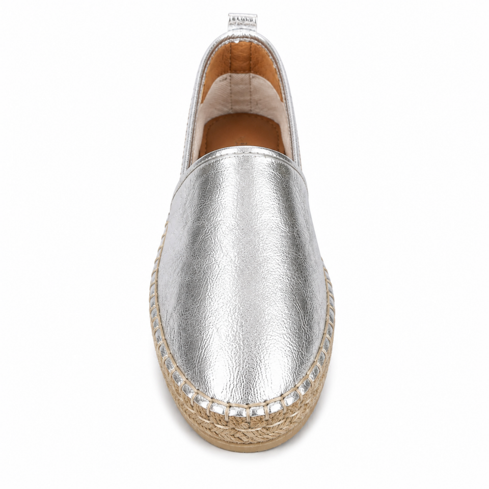 88 Kadın Espadril Silver Hakiki Deri