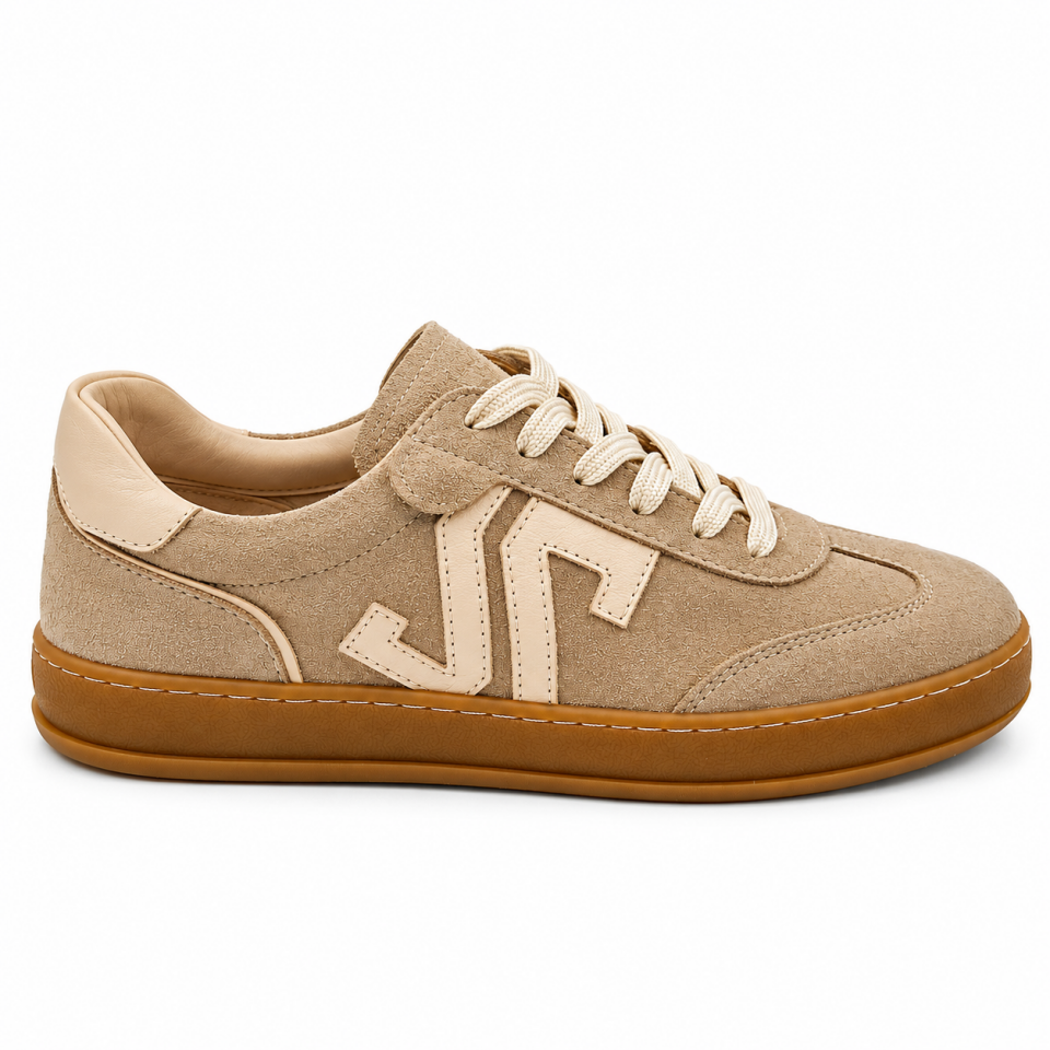 26160 Kadın Sneaker Bej Süet Hakiki Deri