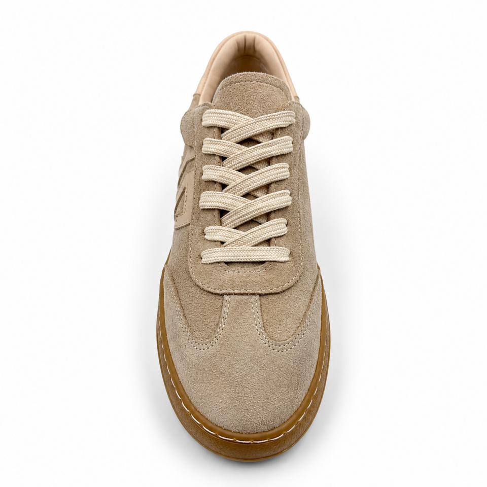 26160 Kadın Sneaker Bej Süet Hakiki Deri