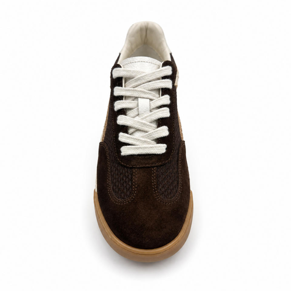 7640 Kadın Sneaker Kahve Multi Hakiki Deri