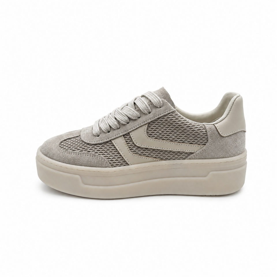 6809 Kadın Sneaker Buz Süet Hakiki Deri