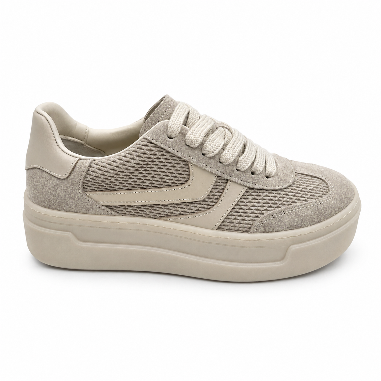 6809 Kadın Sneaker Buz Süet Hakiki Deri