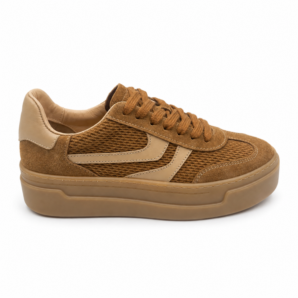 6809 Kadın Sneaker Taba Süet