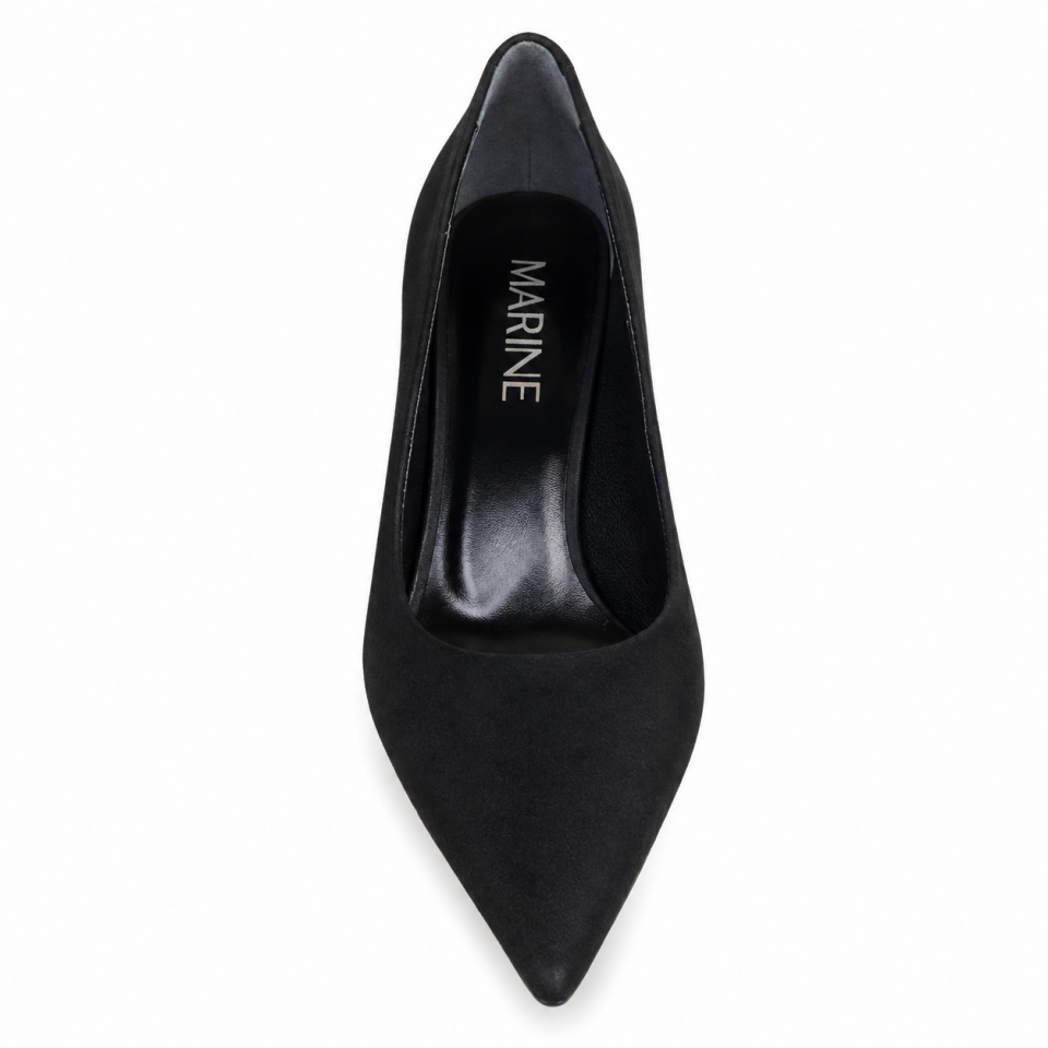 324 Kadın Ayakkabı Siyah Süet Hakiki Deri