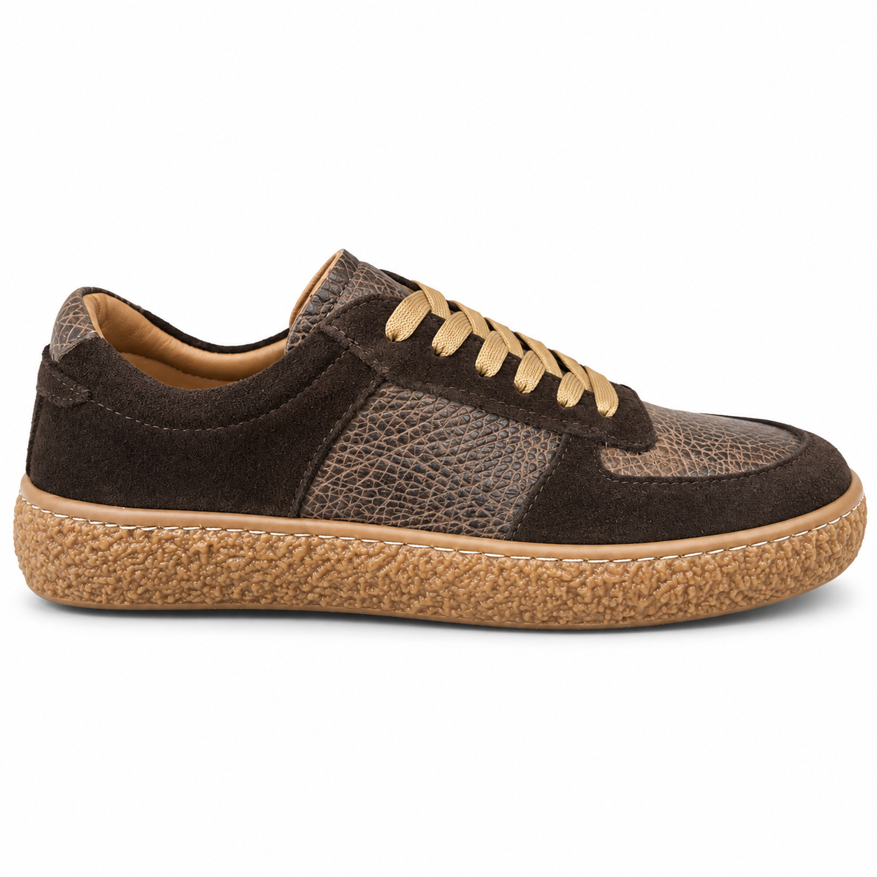 8254 Kadın Sneaker Kahve Süet Hakiki Deri