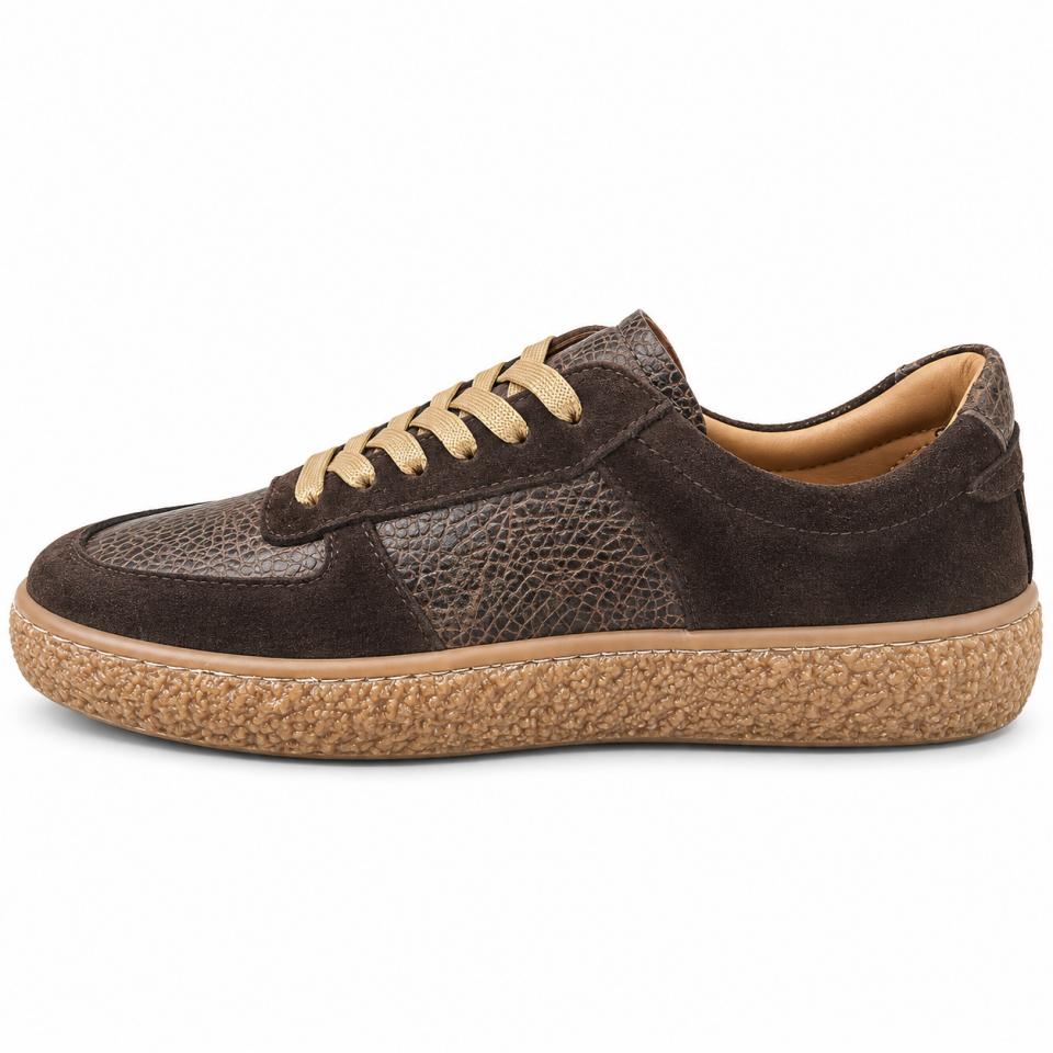 8254 Kadın Sneaker Kahve Süet Hakiki Deri