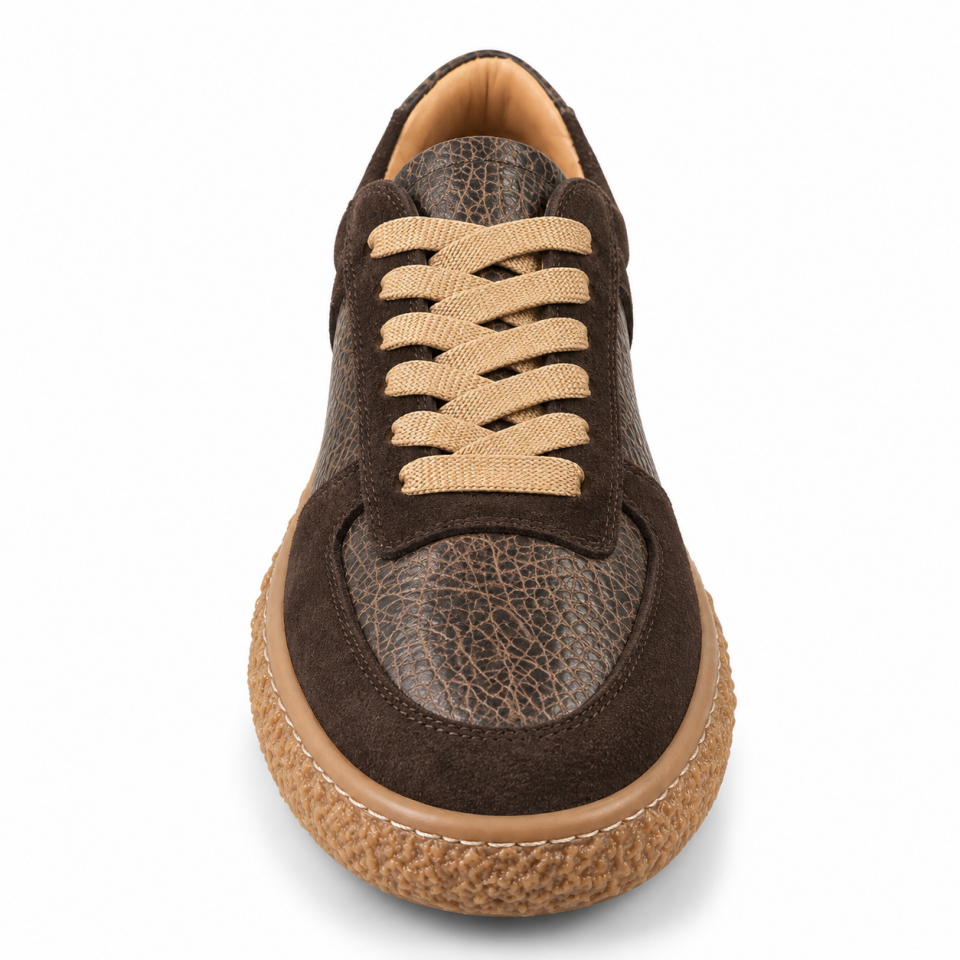 8254 Kadın Sneaker Kahve Süet Hakiki Deri